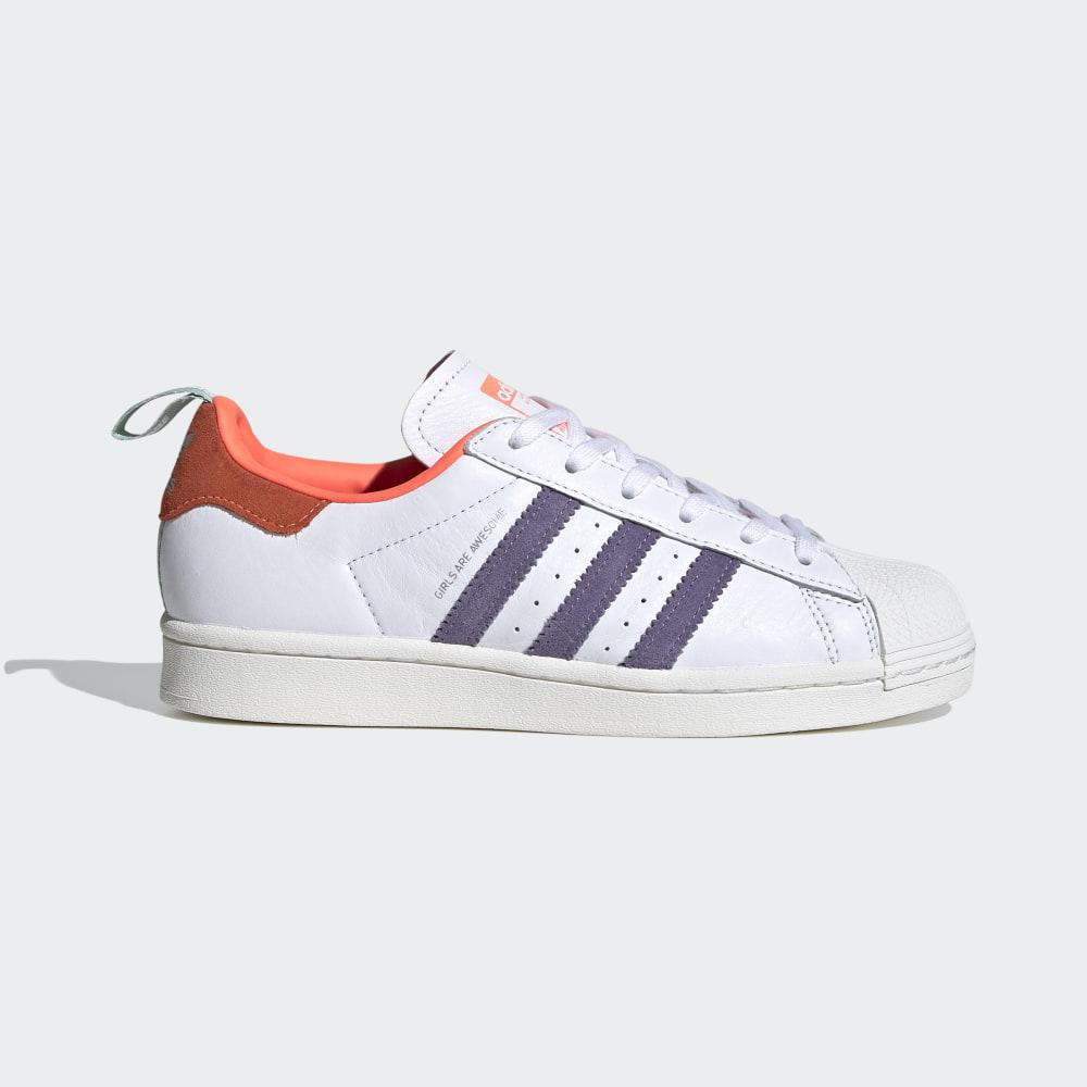 Originals Adidas Superstar Girls Are Awesome Fete Romania - Albi/Roz/Corai FW8110